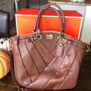 Coach Madison Pleated Leather Shoulder Bag